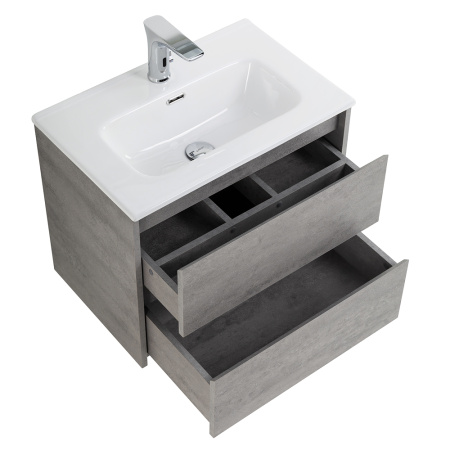 Фото тумба подвесная belbagno kraft 39 50 cemento grigio,  