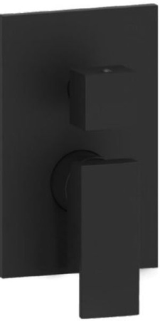 Фото встраиваемый смеситель для ванны и душа paffoni elle el019no/m, черный матовый