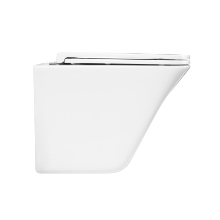 Фото унитаз подвесной безободковый belbagno marmi bb052chr, белый