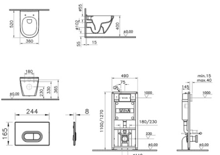 Фото комплект vitra s50 open-back 9003b003-7201, клавиша хром
