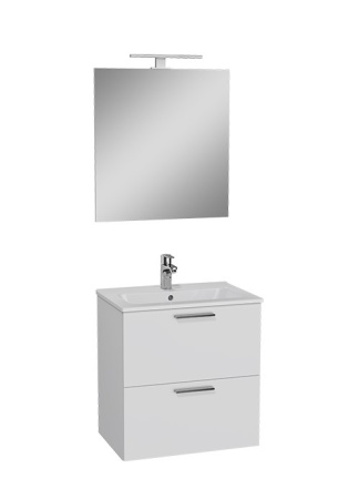 Фото комплект мебели vitra mia 60 см 75021, белый глянец