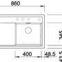 Фото мойка для кухни из искусственного камня blanco zenar 45 s 523710 темная скала l 50х85