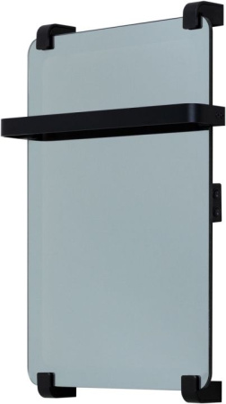 Фото полотенцесушитель электрический allen brau infinity 00305017 60*44 см с рейлингом и креплением, черный браш