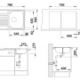 Фото мойка кухонная blanco tipo 45 s compact 513442 нерж. сталь пол. мойка (218615+214381 или212945-1)