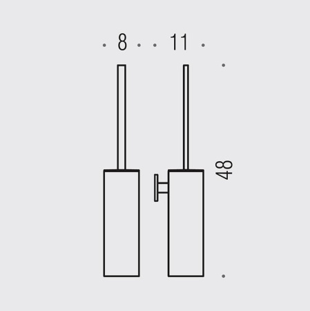 Фото ерш подвесной colombo look b1607, хром