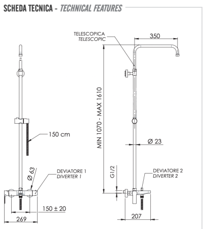 Фото душевая система с изливом remer energy ey34assdxv, сталь