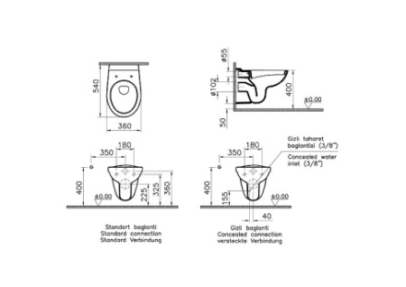 Фото унитаз подвесной vitra normus 6855b003-0101, белый
