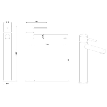 Фото смеситель для раковины allen brau glority 5.51002-00 высокий, хром