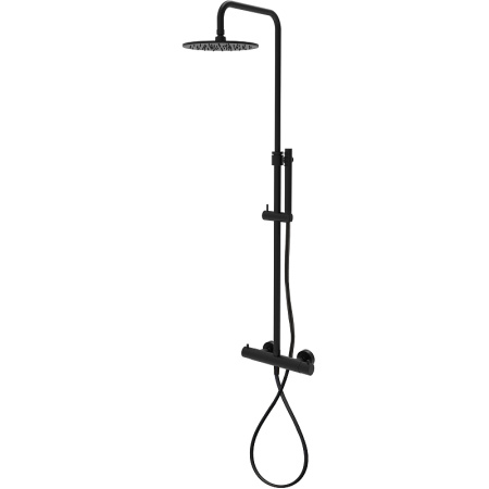 Фото душевая колонна paffoni mini birillo zcol638liqno термостат, черный матовый