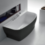 Фото акриловая ванна без перелива belbagno bb74-nero-w0 165*78 см, черная