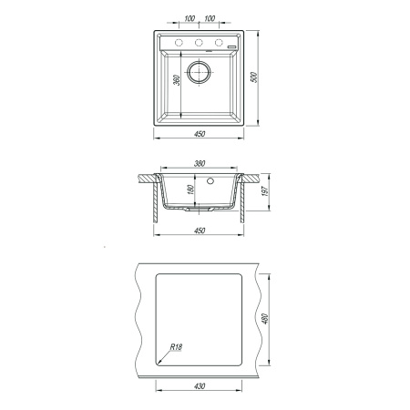 Фото мойка кухонная lemark hanka 450 бежевый