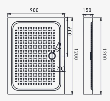 Фото поддон акриловая alex baitler 120*90*17 см, белый