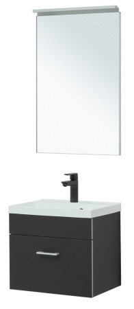 Фото комплект мебели aquanet верона 50 черный матовый (раковина нота 50)