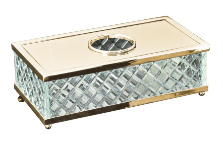 Фото салфетница boheme crystal luxury options 10232, золото