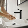 Фото смеситель hansgrohe finoris 76010670 для раковины черный с д/к