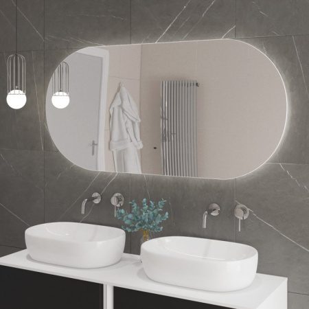 Зеркало с подсветкой Cezares CZR-SPC-VAGUE-1200-700-MOV 120*70 см