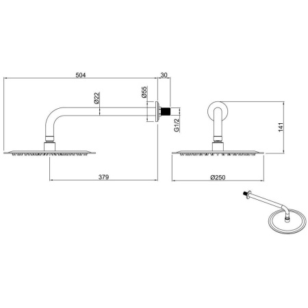 Фото верхний душ allen brau priority 5.31017-00, хром