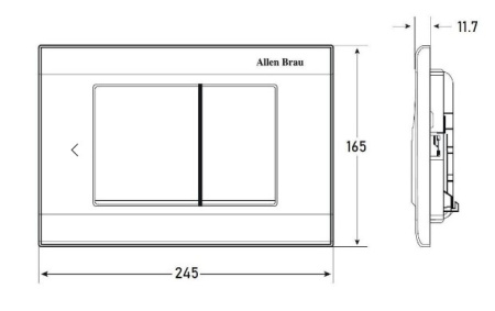 Фото клавиша смыва allen brau liberty 9.20002.mg, сатин