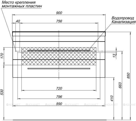 Фото комплект мебели aquanet верона 90 черный матовый