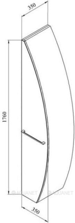 Фото пенал подвесной de aqua эскалада rs1 r белый