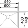 Фото мойка кухонная blanco zerox 500 if 521588 нержавеющая сталь, зеркальная полировка