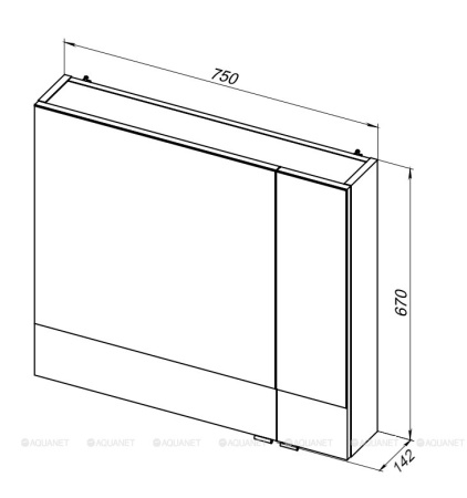 Фото зеркало-шкаф aquanet верона 75 белый