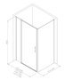Фото душевой угол allen brau priority 3.31026.ba + 3.31047.ba 90*100*200 см, профиль серебро браш
