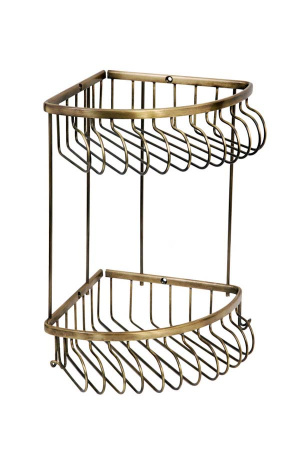 Фото угловая полка двойная boheme medici 10622, бронза