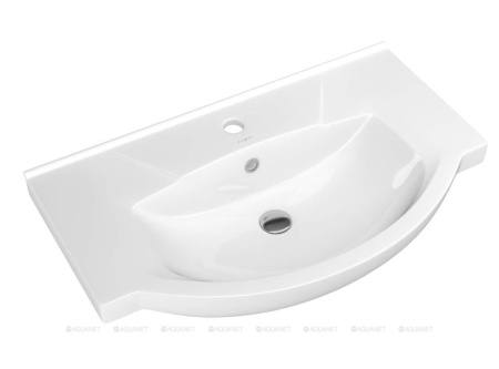 Фото раковина для тумбы kirovit элеганс 75 см, белая