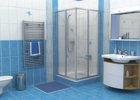 Фото душевой угол ravak supernova srv2-90 s 14v70u0211 90*90 см, профиль сатин/матовый полистирол