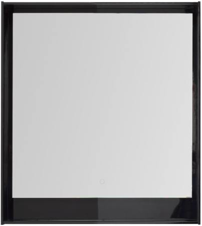 Зеркало с подсветкой Aquanet Милан 80 LED черный глянец