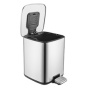 Фото мусорное ведро wasserkraft k-649 хром 9l