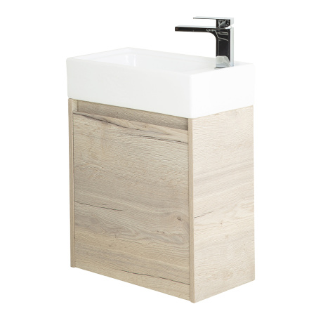 Фото тумба подвесная belbagno kraft mini 50 rovere galifax bianco, правая