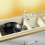 Фото мойка для кухни из искусственного камня blanco metra 9 513270 жасмин 50х85