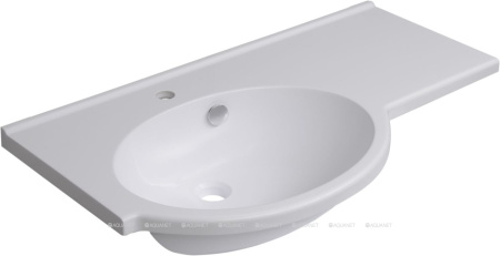 Фото раковина для тумбы aquanet лайн 90 l marmite pernilla, белая