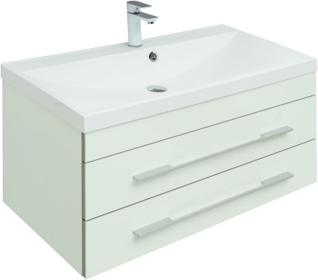 Фото комплект мебели aquanet верона 90 белый (подвесной 2 ящика)