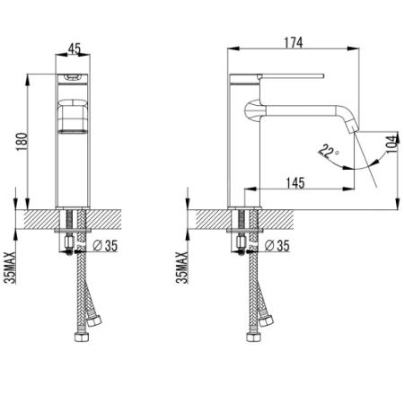 Фото смеситель для раковины aquame asti aqm6410bg, золото матовое
