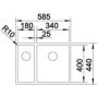 Фото кухонные мойки blanco claron 340/180 if/n 521608 правая