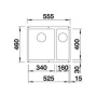 Фото мойка кухонная blanco subline 340/160 u 523558 антрацит