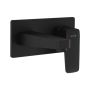 Фото смеситель для раковины встраиваемый в стену vitra root square a4273836exp, черный матовый