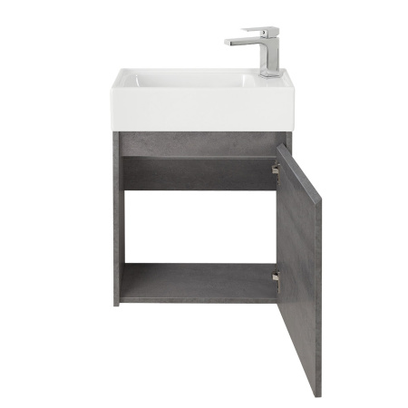 Фото тумба подвесная belbagno kraft mini 50 cemento grigio, правая