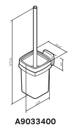 Фото ерш настенный am.pm gem a9033400, хром