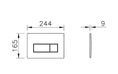 Фото клавиша смыва vitra root square 740-2300, белая 