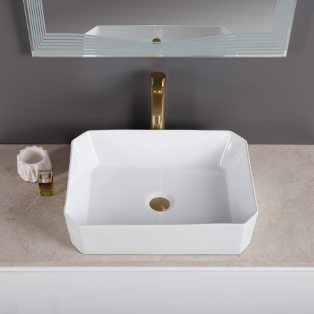 Фото раковина накладная belbagno bb1386 49*38 см, белая