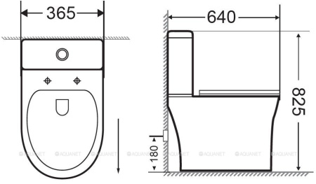 Фото унитаз напольный безободковый aquanet rimless logic-c cl-12339 белый, сиденье микролифт