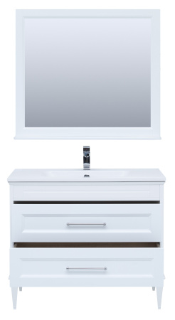 Фото комплект мебели aquanet бостон м 100 белый (лит. мрамор)