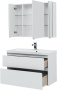 Фото комплект мебели aquanet гласс 100 белый