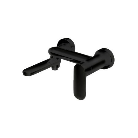 Фото смеситель для ванны и душа bravat opal, черный