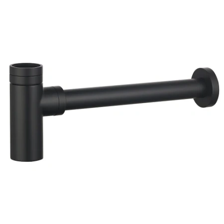 Фото сифон для раковины латунный, черный матовый aquame aqm7010mb