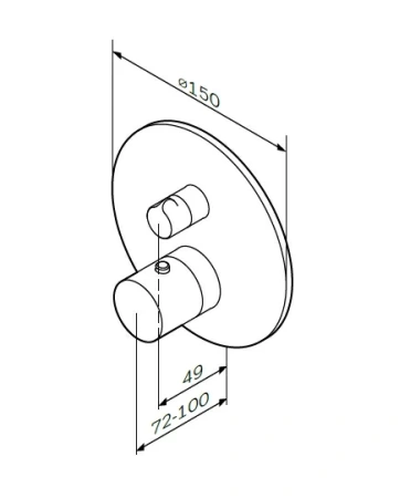 Фото смеситель для ванны и душа am.pm like термостат, хром